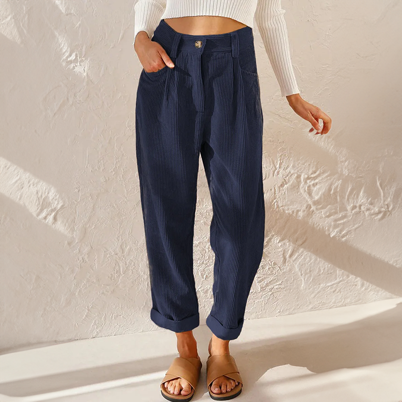 MISTY | COMFORTABLE HIGH-WAIST CORDUROY PANTS