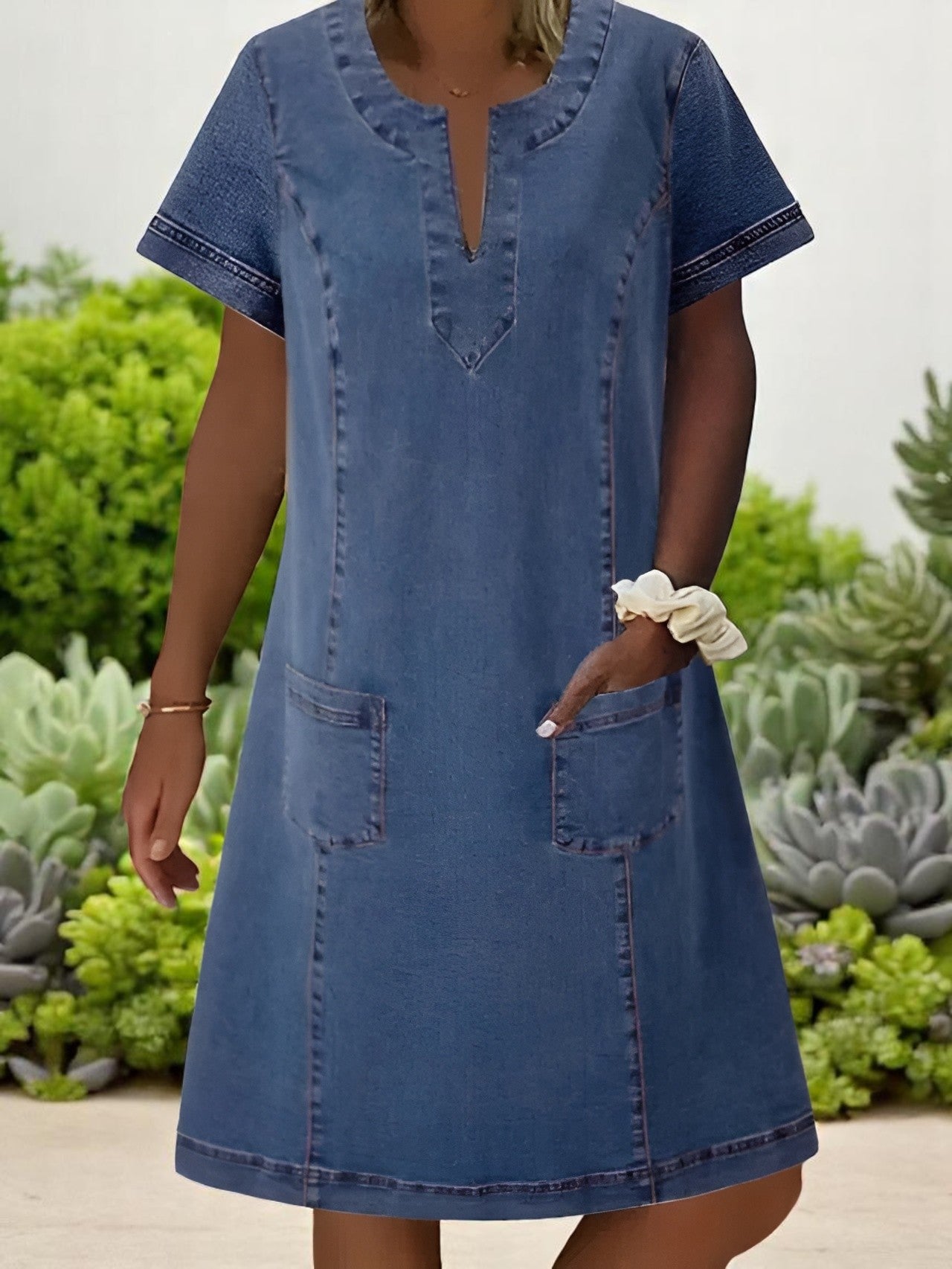 Claire™ | Soft Denim Dress