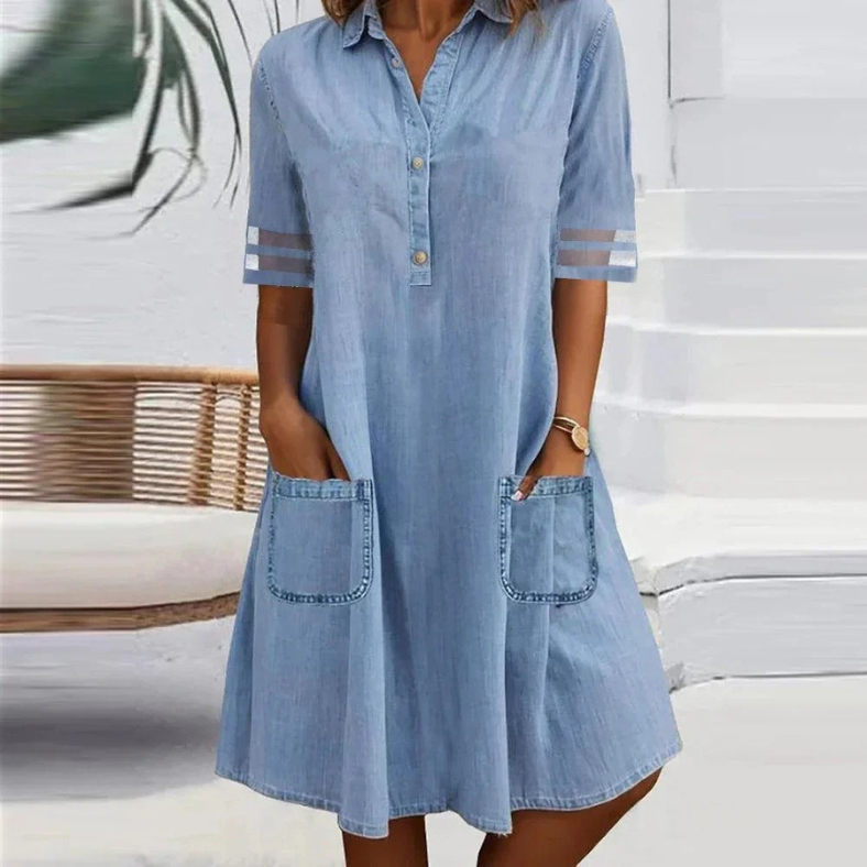 Leilani™ | Chic Denim Midi Dress