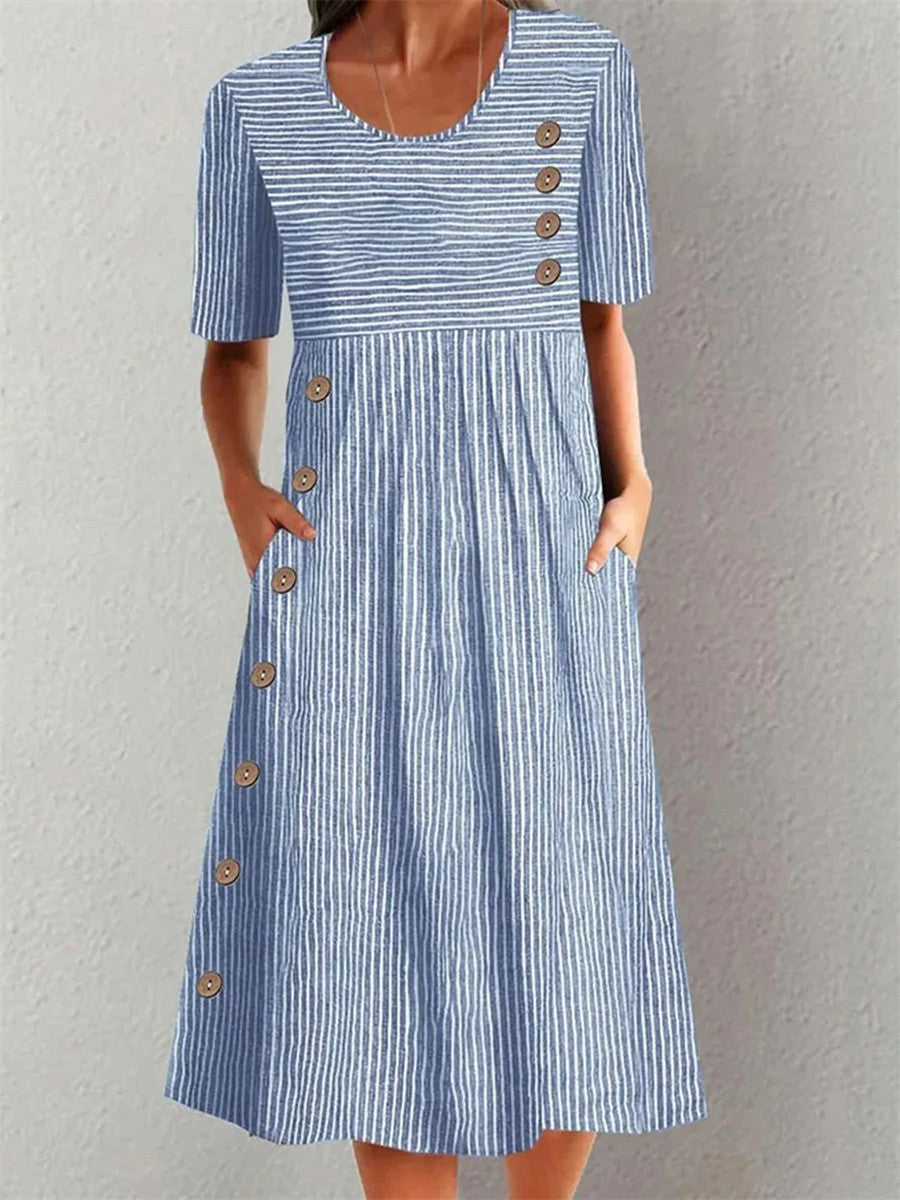 Eden™ | Striped Midi Dress